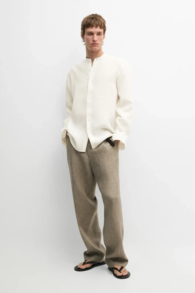Best Linen Grandad Collar Shirts for Men with Casual Refined Look