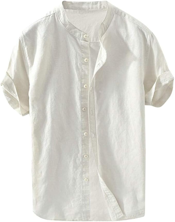 Best Band Collar Linen Shirts for Men with Relaxed Coastal Style