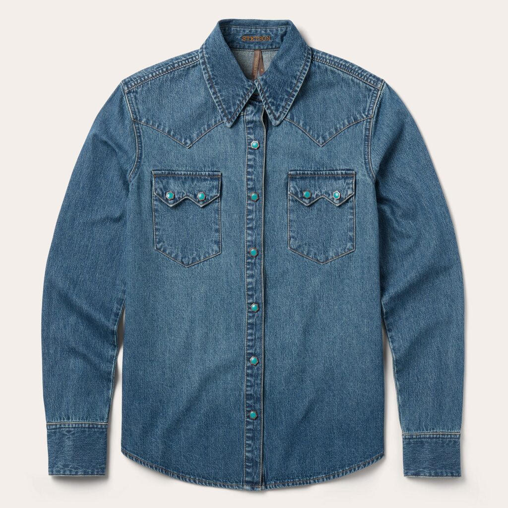 Best Western Denim Shirts for Men with Rugged Snap Closure