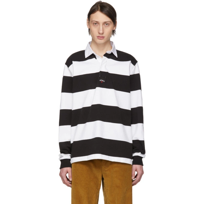 Lands’ End Men’s Long Sleeve Stripe Rugby Shirt