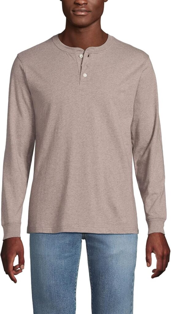 Lands’ End Super-T Long Sleeve Henley Shirt