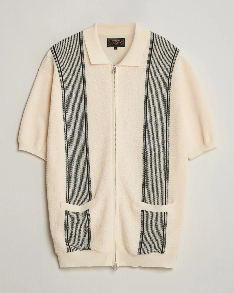 Beams Plus Striped Wool Polo Shirt
