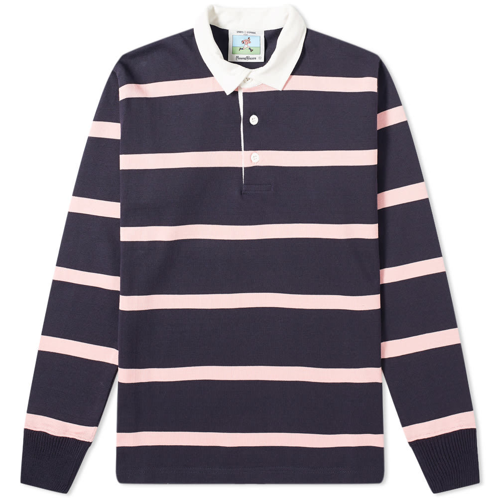 Rowing Blazers Babar Cotton Rugby Navy Hunter Block Stripe
