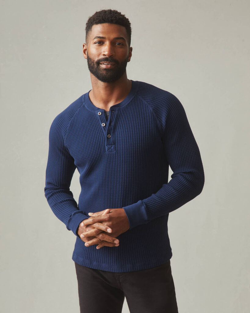 American Giant Broken-In Premium Slub Long Sleeve Henley