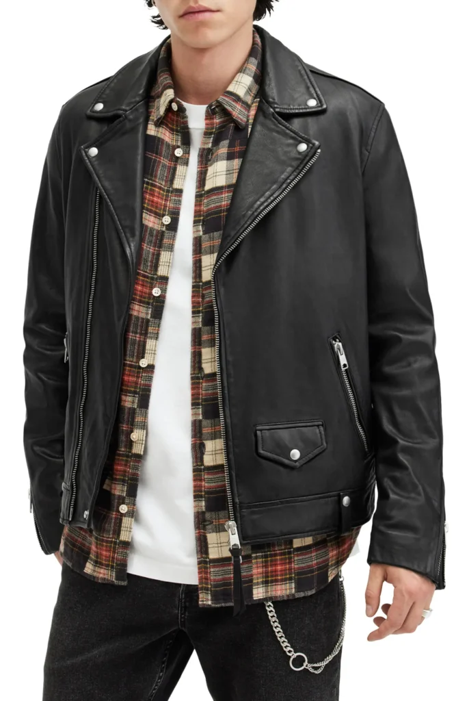 AllSaints Milo Leather Biker Jacket