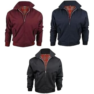 Best Plaid Lined Harrington Jackets for Men with Vintage Detailing