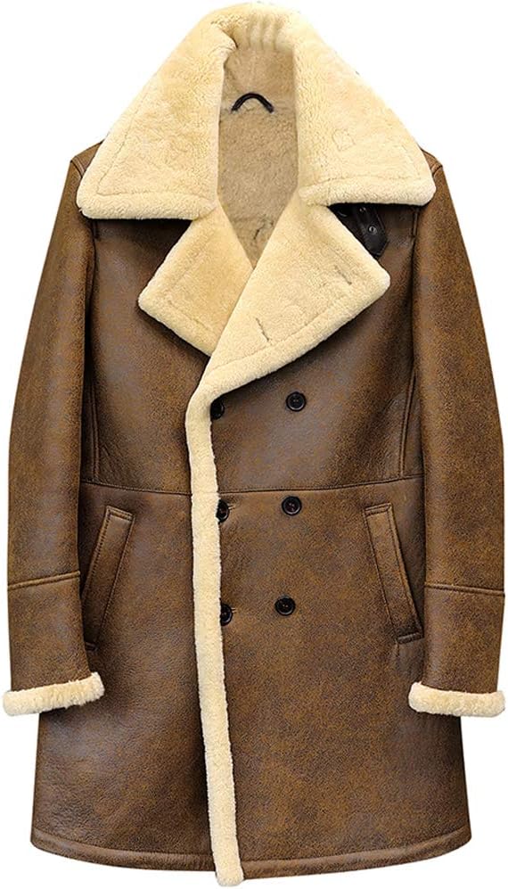 Best Suede Shearling Coats for Men with Plush Warm Lining