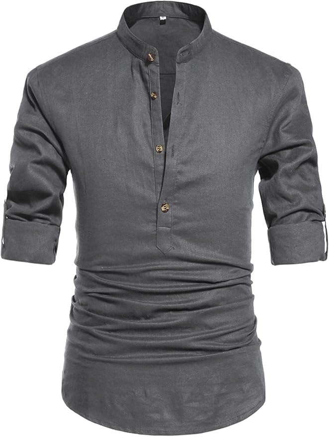Best Linen Tunic Shirts for Men with Relaxed Flowing Fit