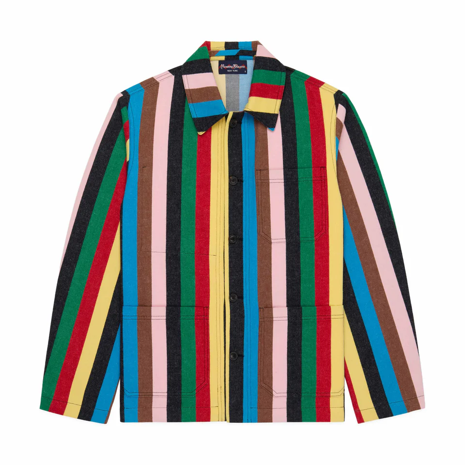 Rowing Blazers Paddington Rugby Pink Brown Stripe
