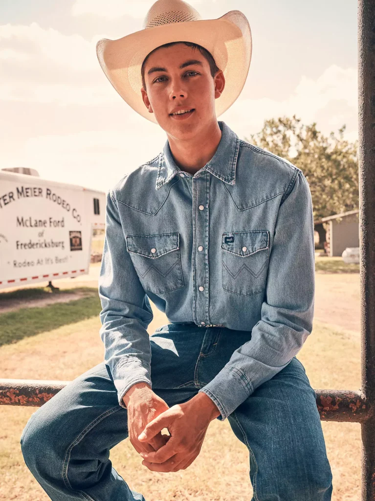 Best Western Denim Shirts for Men with Rugged Snap Closure
