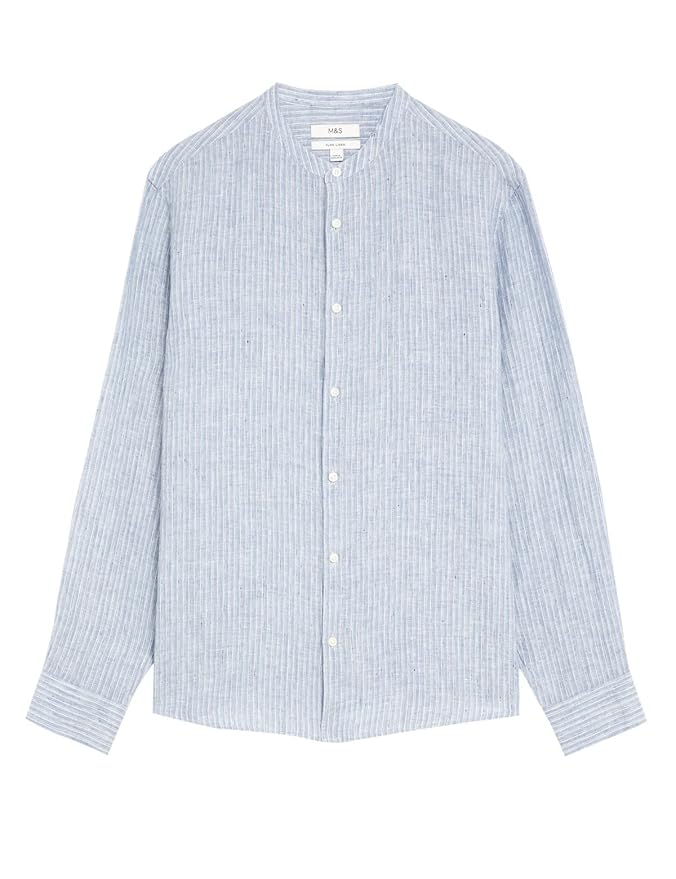 Best Linen Grandad Collar Shirts for Men with Casual Refined Look