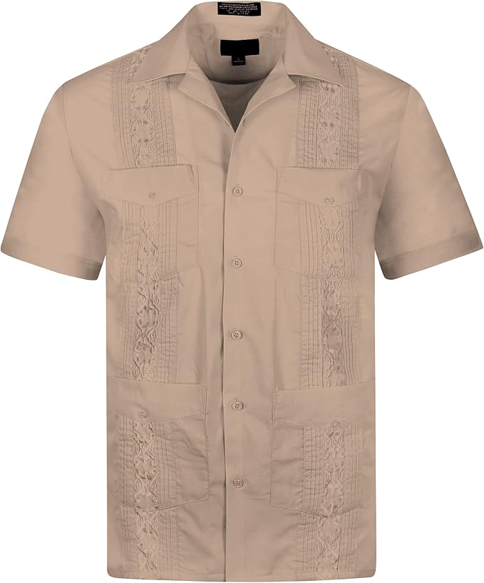 Best Embroidered Guayabera Shirts for Men with Detailed Cuban Style