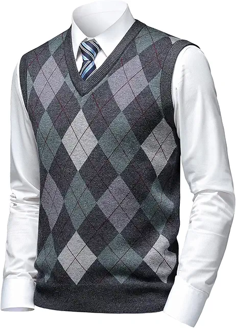 Best Argyle Sweater Vests for Men with Preppy Pattern Charm