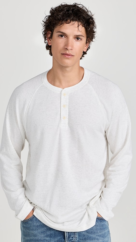 Faherty Long-Sleeve Waffle Henley