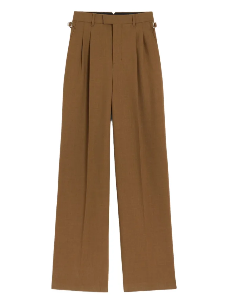 AMI Paris Pleated Wide-Leg Trousers