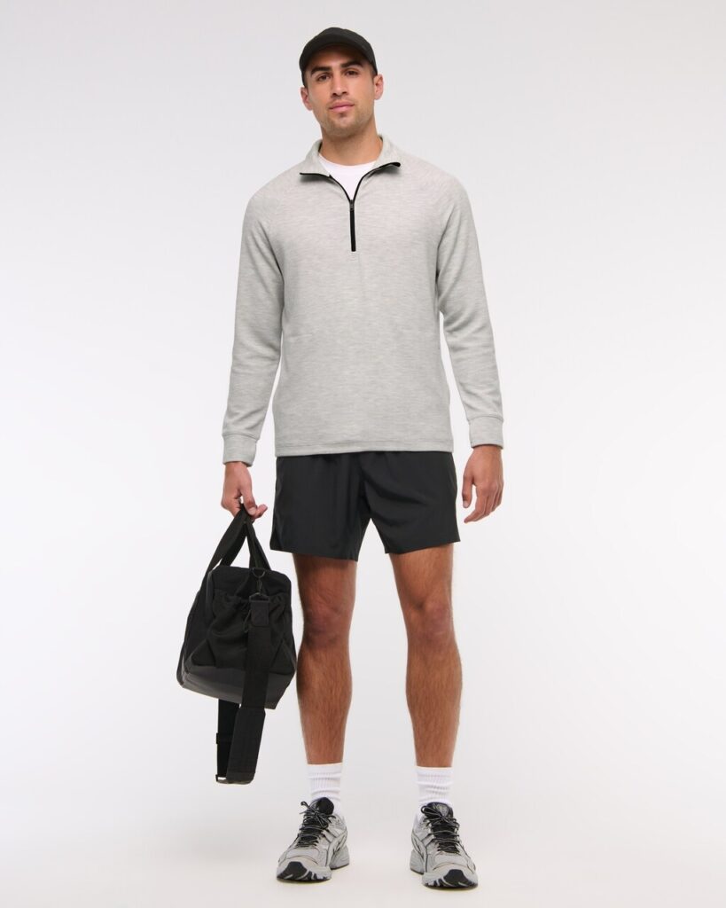Abercrombie YPB Active Waffle Half-Zip — Best Sporty Street Layer