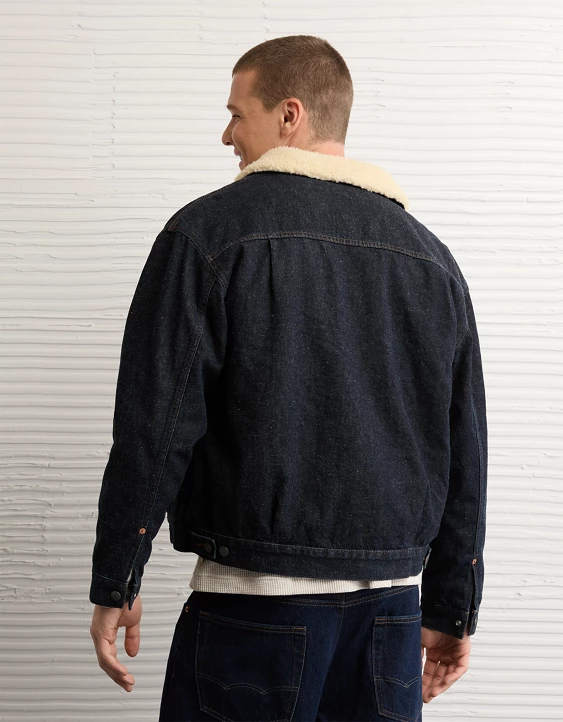 American Eagle Sherpa Denim Jacket — Best Relaxed Weekend Wear
