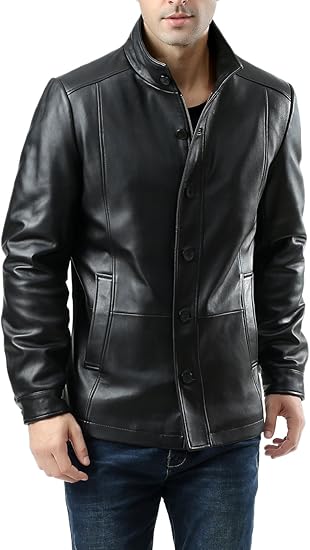 BGSD Men Chad Leather Car Coat