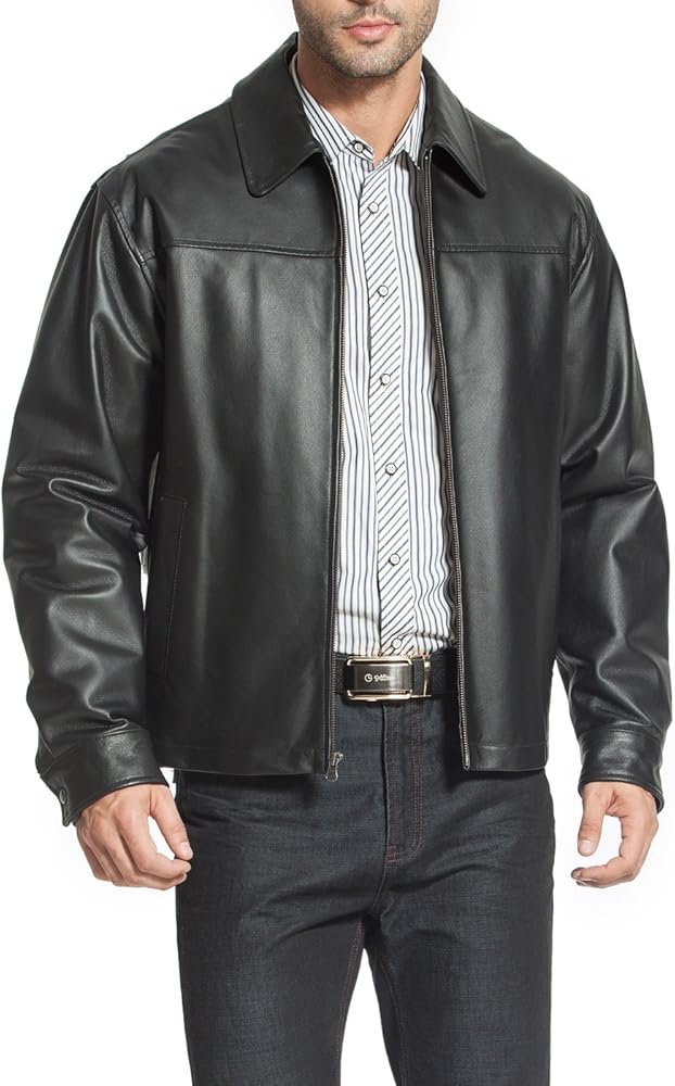 BGSD Men Samuel Leather Car Coat