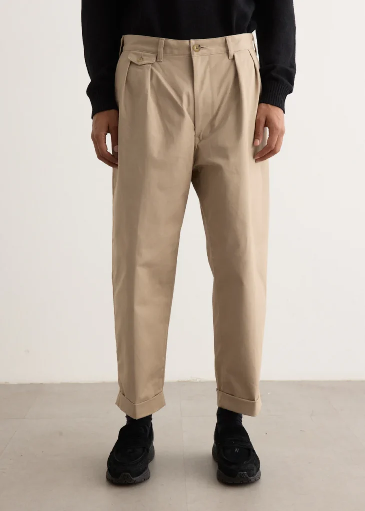 Beams Plus 2 Pleats Twill Trousers — Best Japanese Vintage Fit
