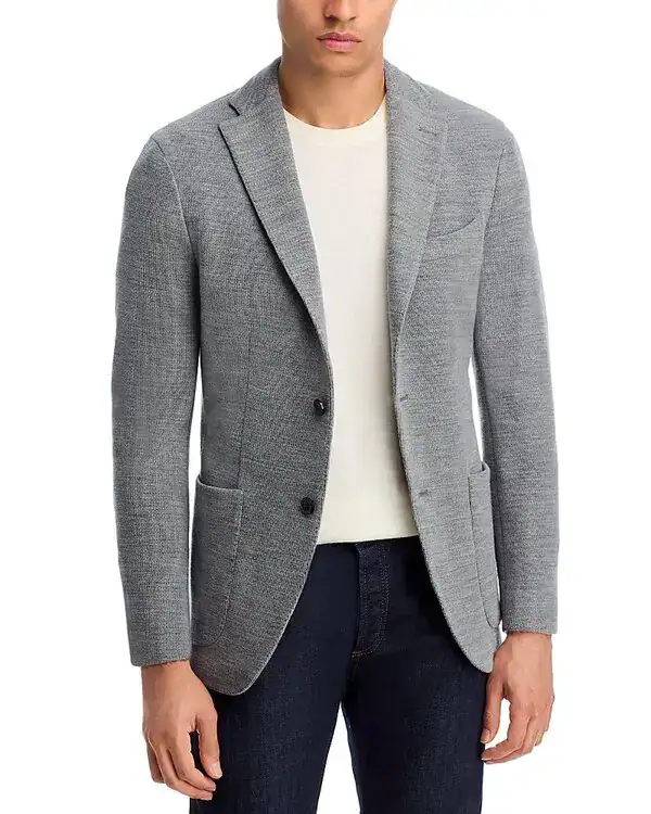 Boglioli K-Jacket Unstructured Wool-Blend Crepe Suit Jacket