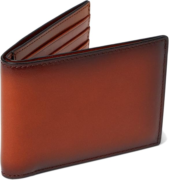 Bosca Smoked Old Leather Small Bifold Wallet — Best Rich Color