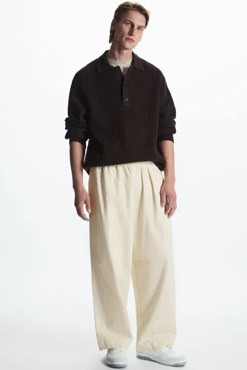 COS Drawstring Wide Leg Trousers — Best for Clean Minimal Style