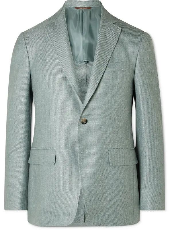 Canali Kei Linen and Wool-Blend Blazer