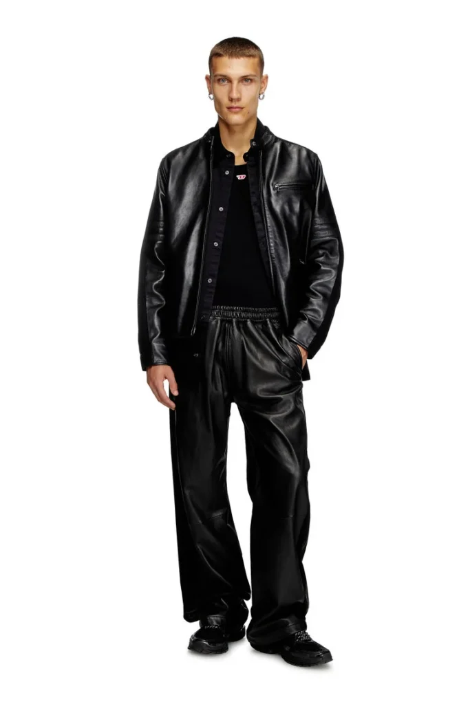 Diesel P-OCHS Hybrid Denim and Leather Pants