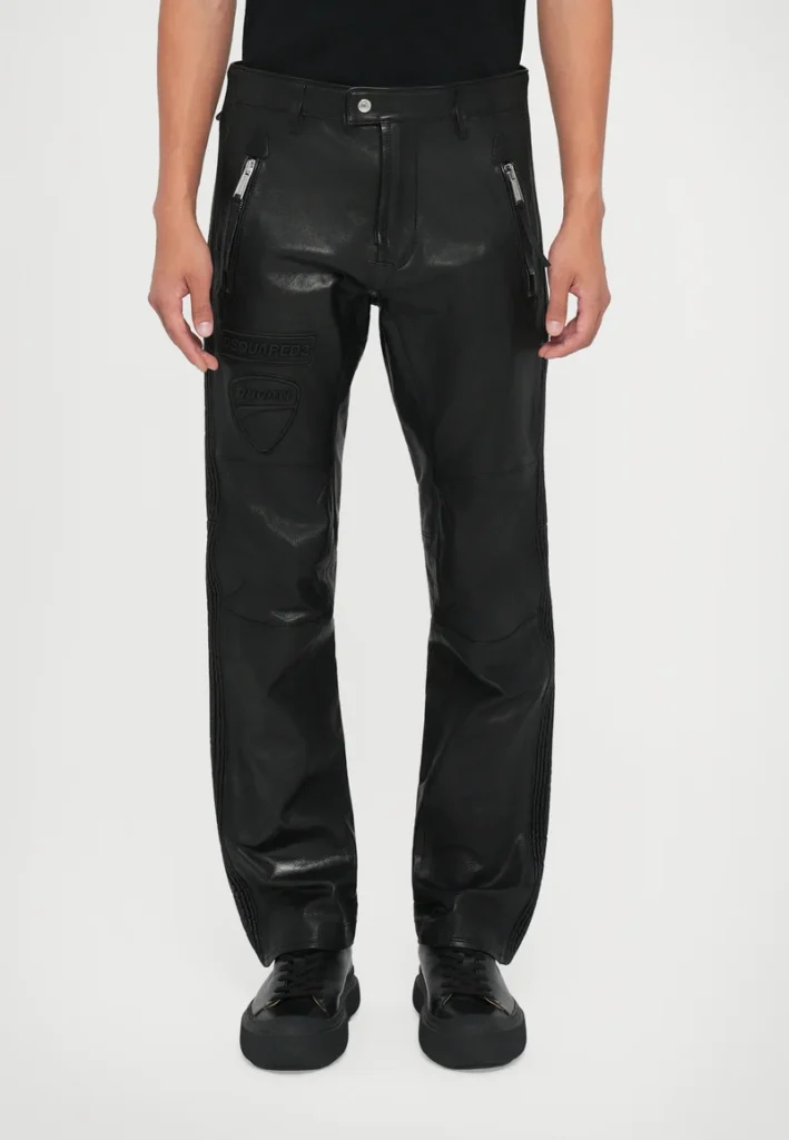 Dsquared2 Leather Biker Skinny Pants