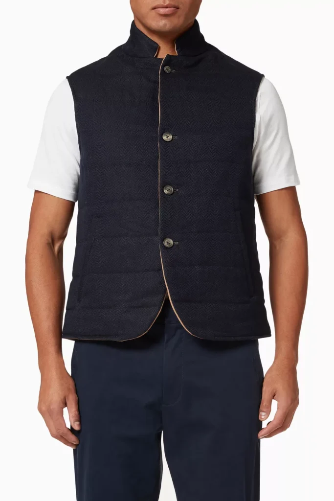 Eleventy Slim-Fit Wool-Blend Gilet