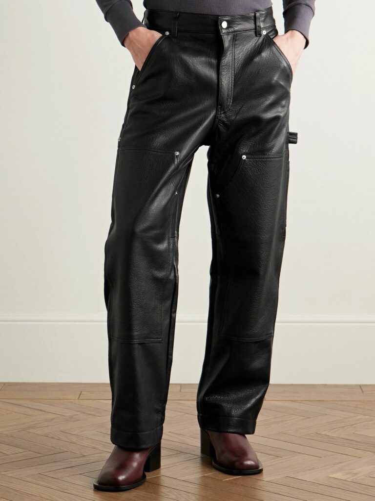 Enfants Riches Déprimés Slim-Fit Straight-Leg Distressed Leather Trousers