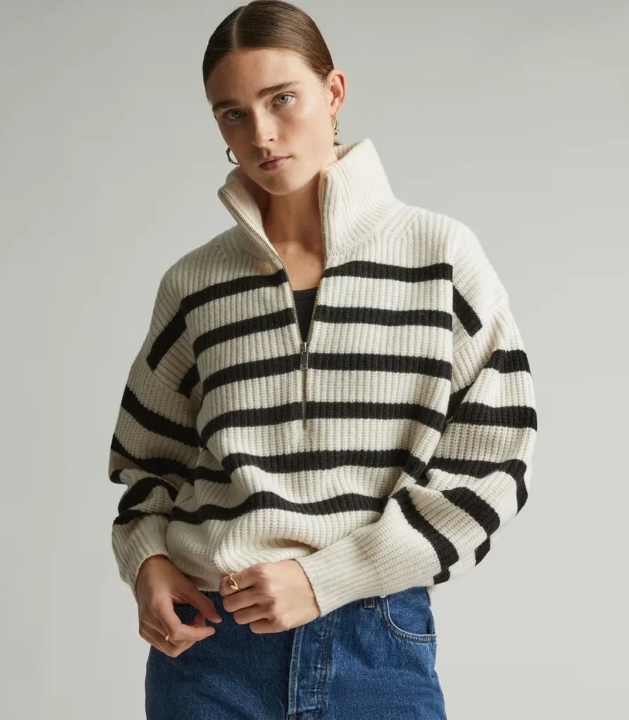 Everlane Cashmere Quarter Zip Sweater