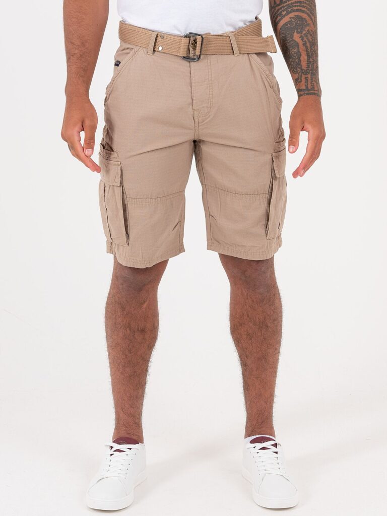 Galaxy Rugged Trail Cotton Stretch Ripstop Cargo Shorts With Belt
