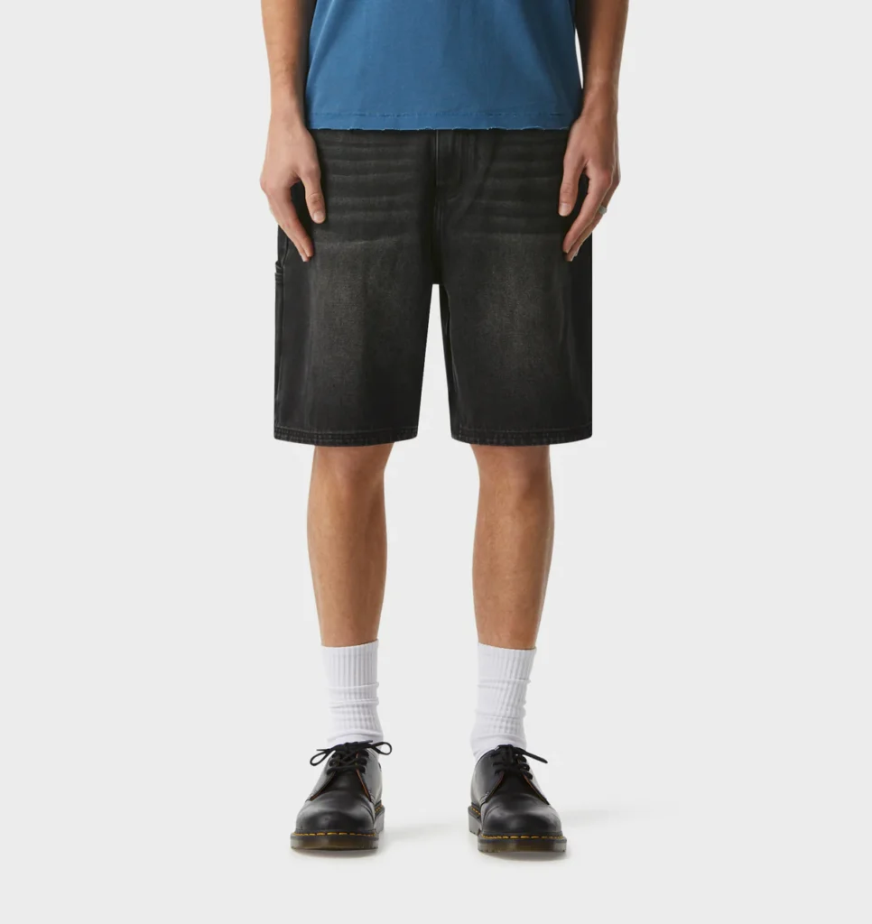 H&M Denim Shorts in Black Washed Out