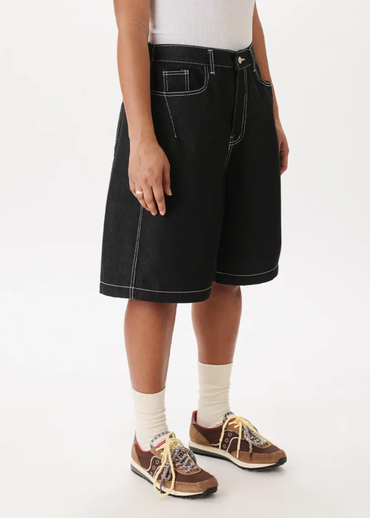 HOURS Raw Denim Shorts Black — Best for Dark Streetwear