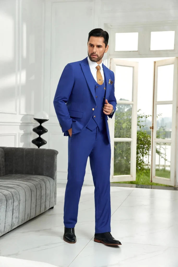 Hawes & Curtis Navy Three-Piece Suit