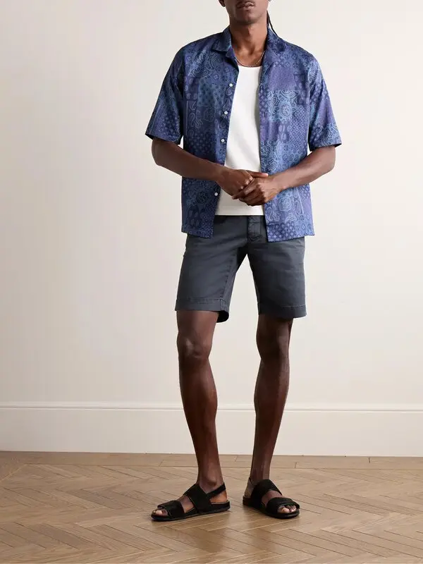 Incotex Pleated Cotton Shorts