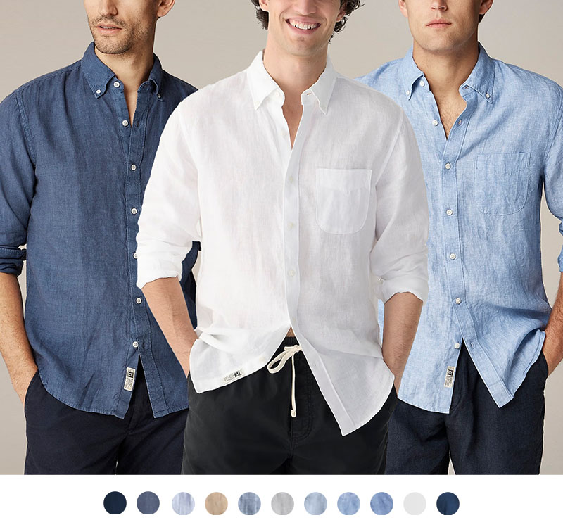 Best Band Collar Linen Shirts for Men with Relaxed Coastal Style