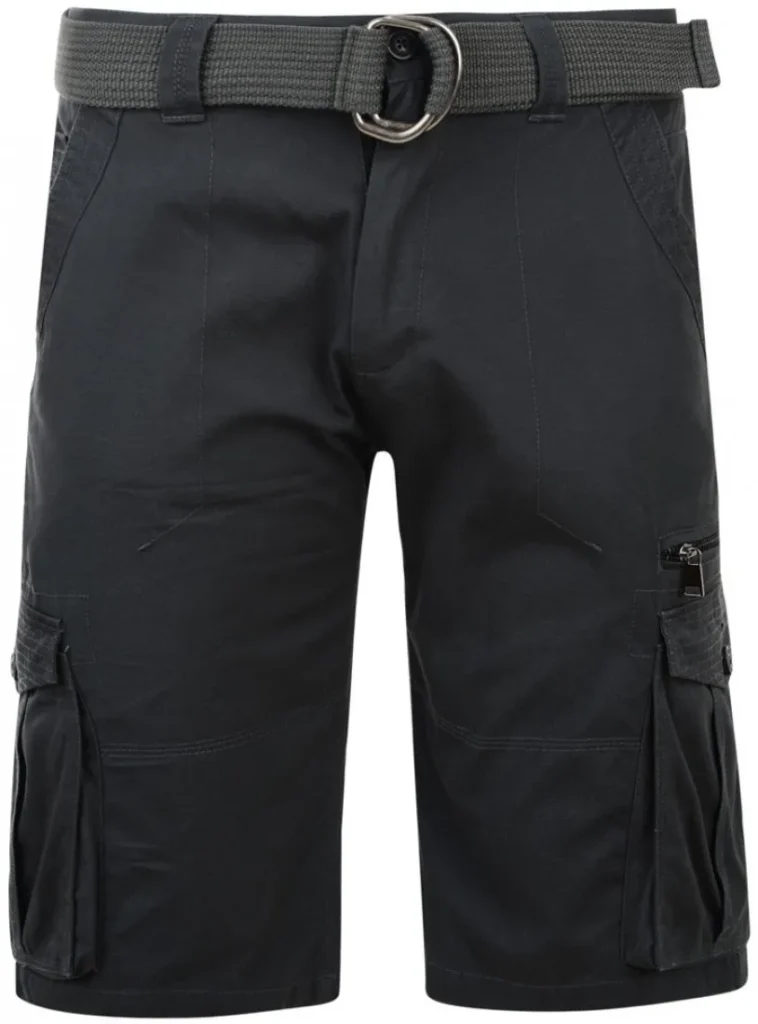 KAM Jeans Basic Belted Cargo Shorts