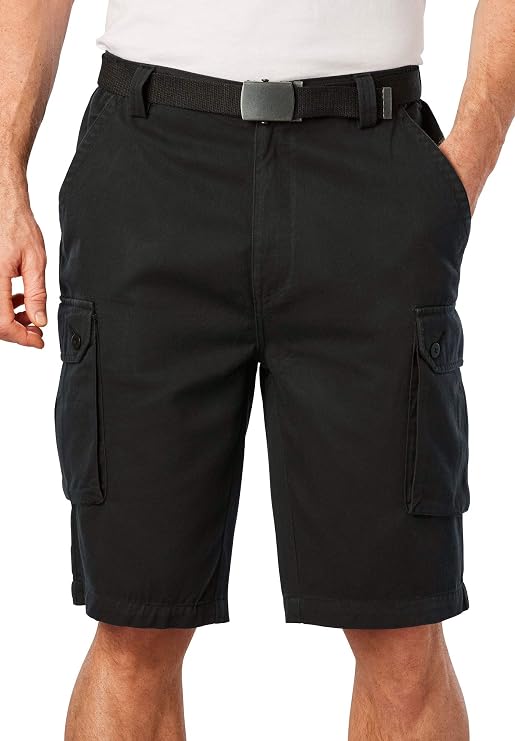 KingSize 12" Side Elastic Cargo Short with Twill Belt