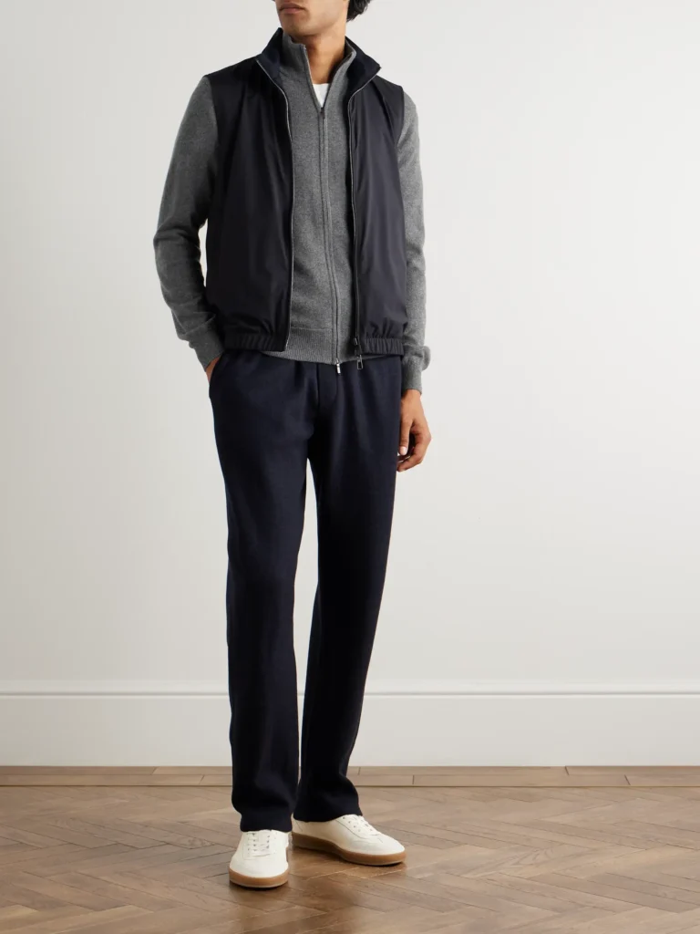 Loro Piana Slim-Fit Reversible Storm System WindWish Twill and Wool Gilet