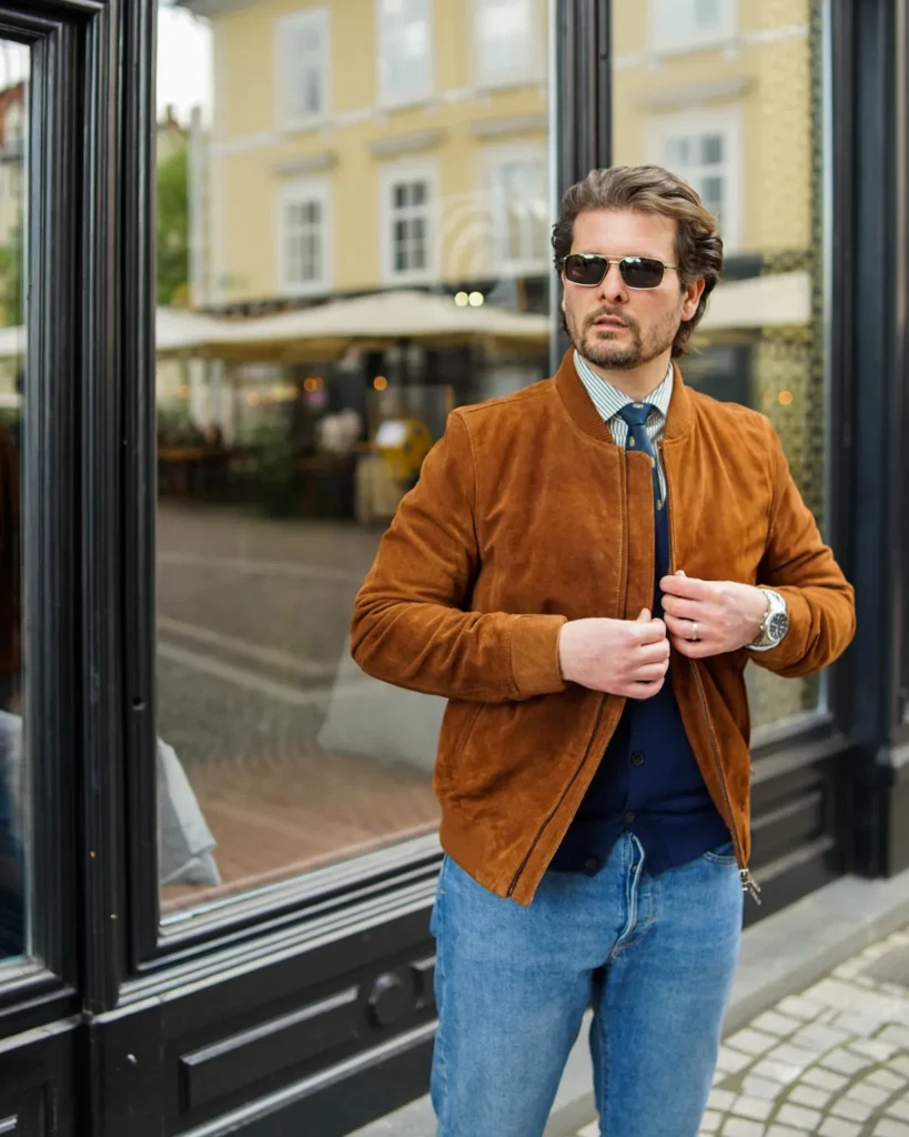 Massimo Dutti Suede Bomber Jacket – European Everyday Style