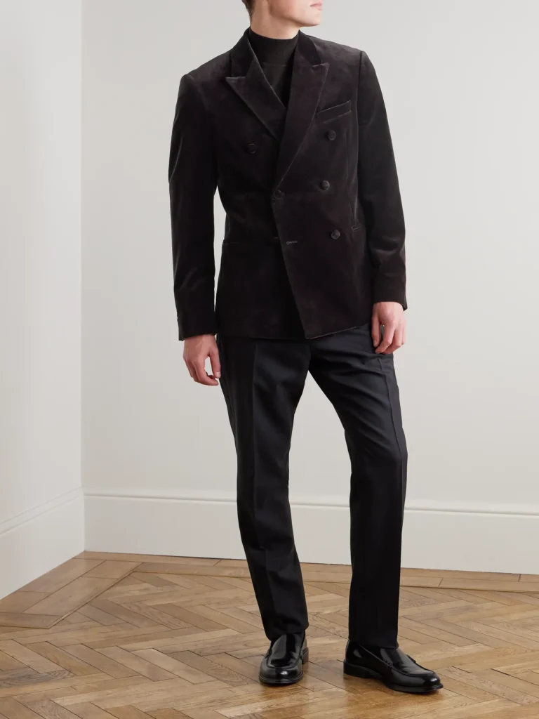 Mr P. Cotton-Blend Velvet Tuxedo Jacket