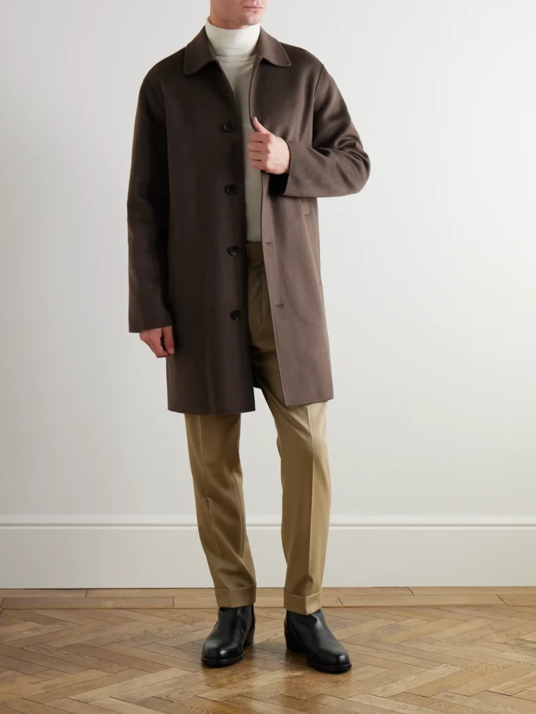 Mr P. Double-Faced Wool and Cashmere-Blend Felt Car Coat — Best for Luxury Softness