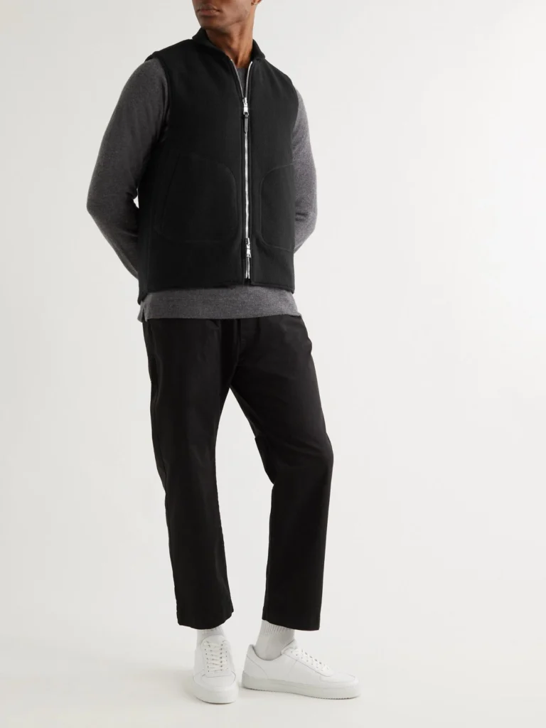 Mr P. Reversible Padded Wool-Blend Gilet