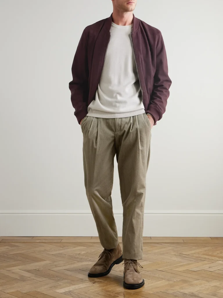 Mr P. Suede Bomber Jacket – Modern Wardrobe Staple