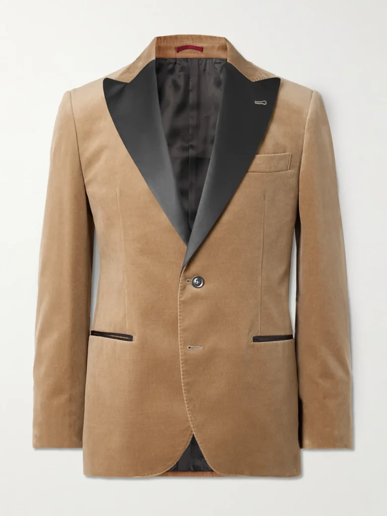 Paul Smith Slim-Fit Satin-Trimmed Cotton-Velvet Tuxedo Jacket