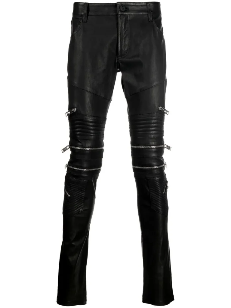 Philipp Plein Slim-Cut Leather Trousers