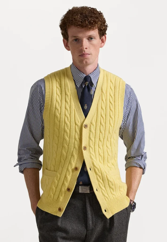 Polo Ralph Lauren Cable-Knit Wool-Cashmere Sweater Vest